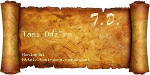 Tasi Dóra névjegykártya